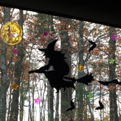 Another Halloween car window - how cool does it look with the backdrop!?
